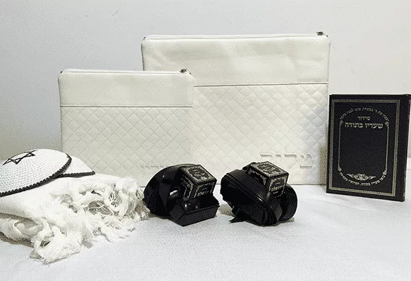 סט טלית ותפילין לבר מצווה עם שם